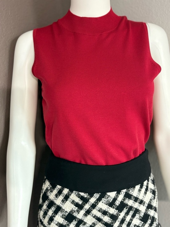 august silk Tops - august silk Red Sleeveless Mock Neck Tank